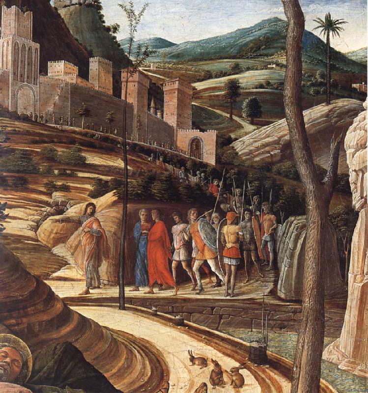 Andrea Mantegna Detail of The Agony in the Garden